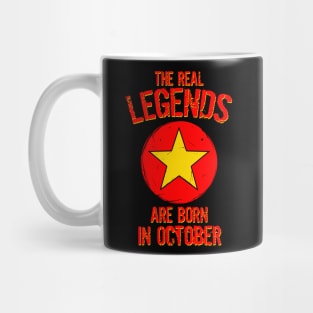 The Real Legends Are Born In October Mug